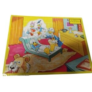 Vintage Walt Disney Inlaid Puzzles Jaymar Mickey Mouse Donald Duck Set of 2